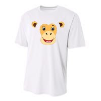 Monkey Face Costume Cute Easy Animal Halloween Gift Performance Sprint T-Shirt