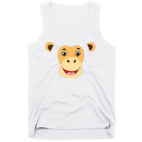 Monkey Face Costume Cute Easy Animal Halloween Gift Tank Top