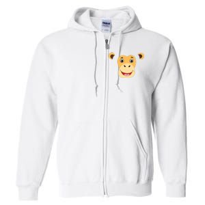 Monkey Face Costume Cute Easy Animal Halloween Gift Full Zip Hoodie