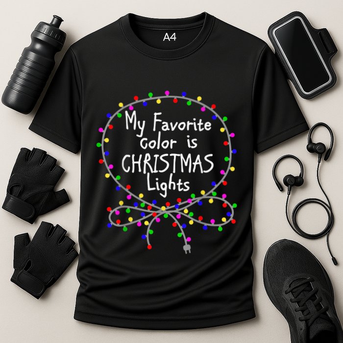 My Favorite Color Is Christmas Lights Performance Shirt