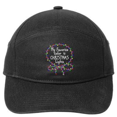 My Favorite Color Is Christmas Lights 7-Panel Snapback Hat