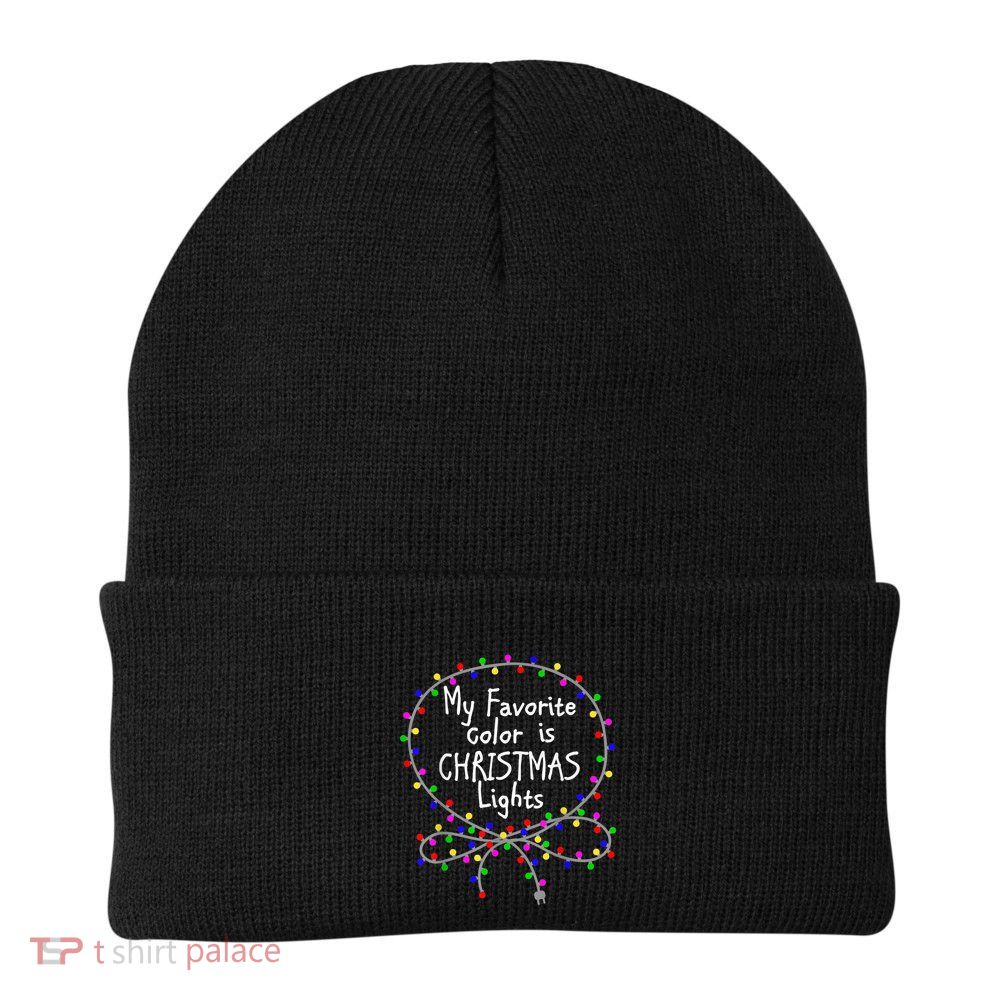My Favorite Color Is Christmas Lights Beanie