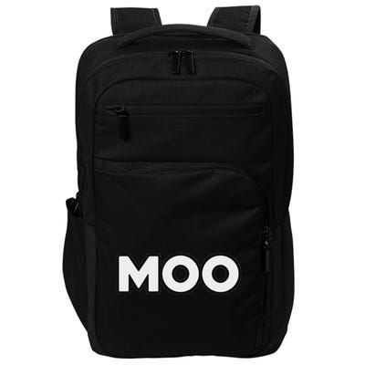 Moo Funny Cow Goes Moo Impact Tech Backpack
