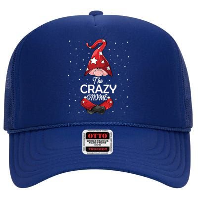 Matching Family Christmas Great Gift Funny Gift Crazy Gnome Meaningful Gift High Crown Mesh Back Trucker Hat