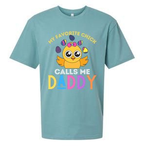 My Favorite Chick Calls Me Daddy Funny Easter Chicks Cool Gift Sueded Cloud Jersey T-Shirt