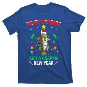 Merry Fishmas Crappie Christmas Tree Fishing Funny Xmas Gift T-Shirt