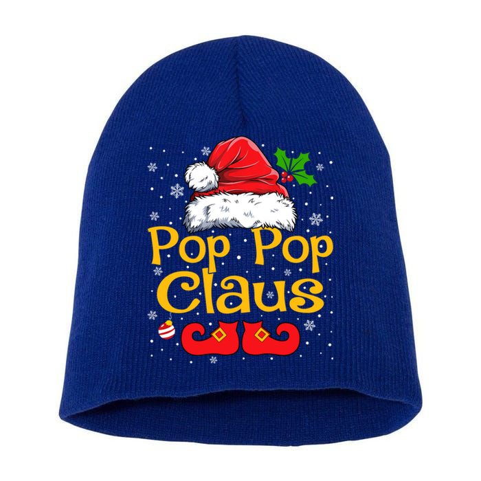 Matching Family Christmas Santa Hat Xmas Pop Pop Claus Gift Short Acrylic Beanie