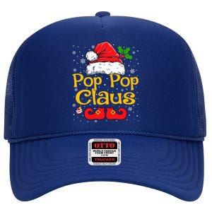 Matching Family Christmas Santa Hat Xmas Pop Pop Claus Gift High Crown Mesh Back Trucker Hat