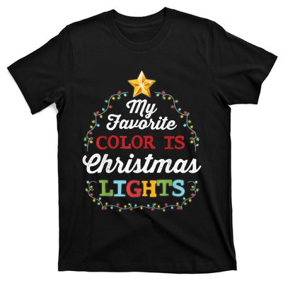 My Favorite Color Is Christmas Lights | Pajamas T-Shirt