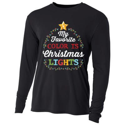 My Favorite Color Is Christmas Lights | Pajamas Cooling Performance Long Sleeve Crew