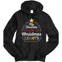 My Favorite Color Is Christmas Lights | Pajamas Tie Dye Hoodie