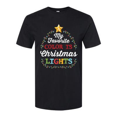 My Favorite Color Is Christmas Lights | Pajamas Softstyle CVC T-Shirt