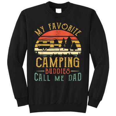 My Favorite Camping Buddies Call Me Dad Vintage Fathers Day Sweatshirt