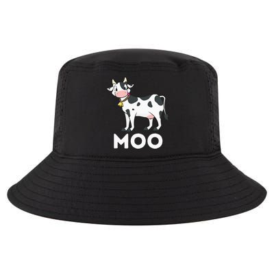 Moo Funny Cow Lover Famer Cattle Ranch Dairy Farming Cool Comfort Performance Bucket Hat