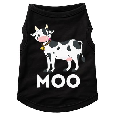 Moo Funny Cow Lover Famer Cattle Ranch Dairy Farming Doggie Tank