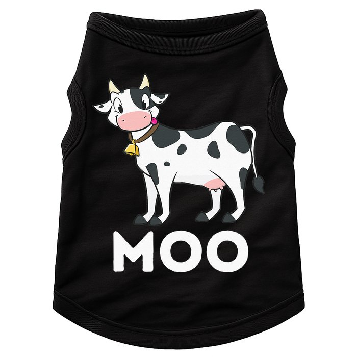Moo Funny Cow Lover Famer Cattle Ranch Dairy Farming Doggie Tank