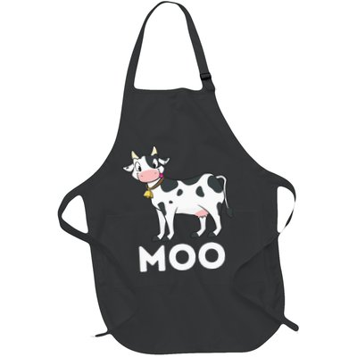 Moo Funny Cow Lover Famer Cattle Ranch Dairy Farming Apron