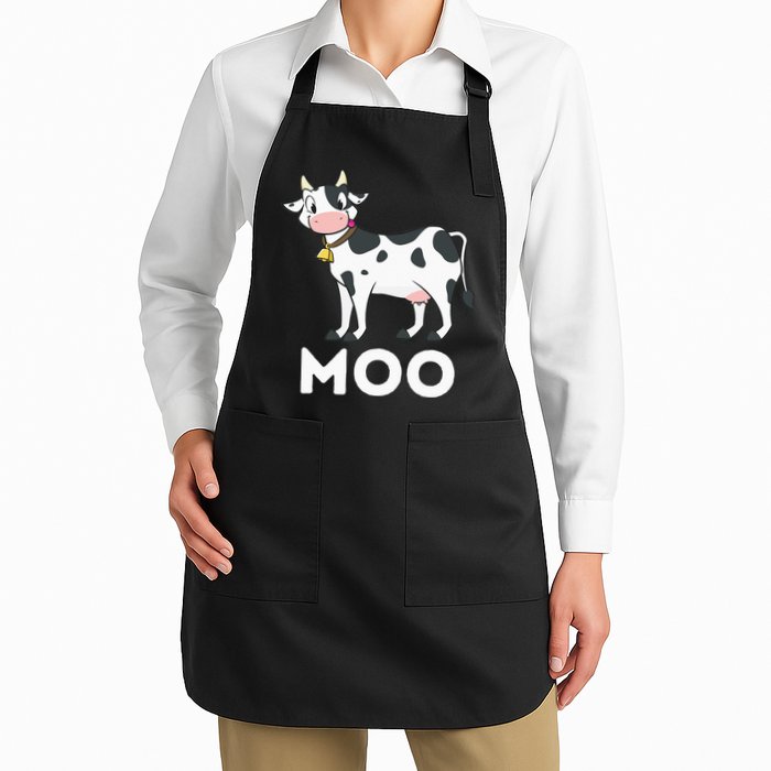 Moo Funny Cow Lover Famer Cattle Ranch Dairy Farming Apron