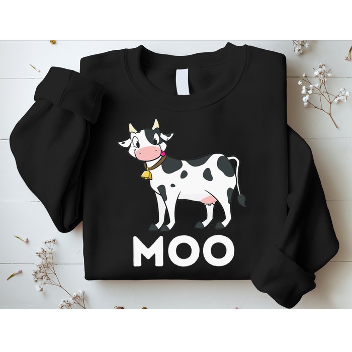 Moo Funny Cow Lover Famer Cattle Ranch Dairy Farming Sweatshirt