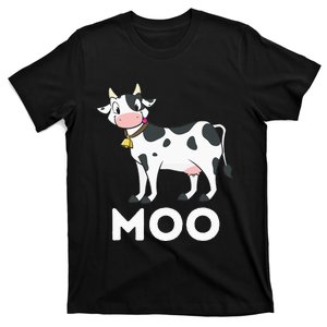 Moo Funny Cow Lover Famer Cattle Ranch Dairy Farming T-Shirt