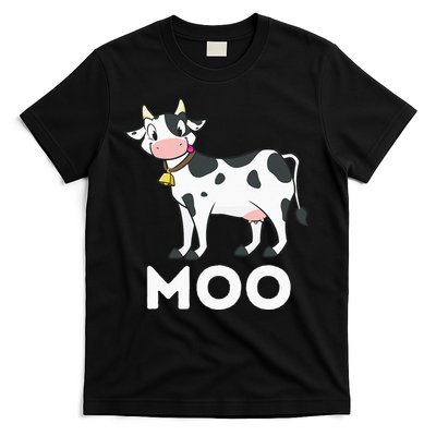 Moo Funny Cow Lover Famer Cattle Ranch Dairy Farming T-Shirt