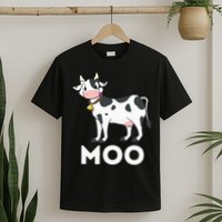 Moo Funny Cow Lover Famer Cattle Ranch Dairy Farming T-Shirt