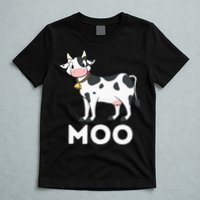 Moo Funny Cow Lover Famer Cattle Ranch Dairy Farming T-Shirt