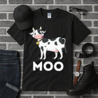 Moo Funny Cow Lover Famer Cattle Ranch Dairy Farming Tall T-Shirt