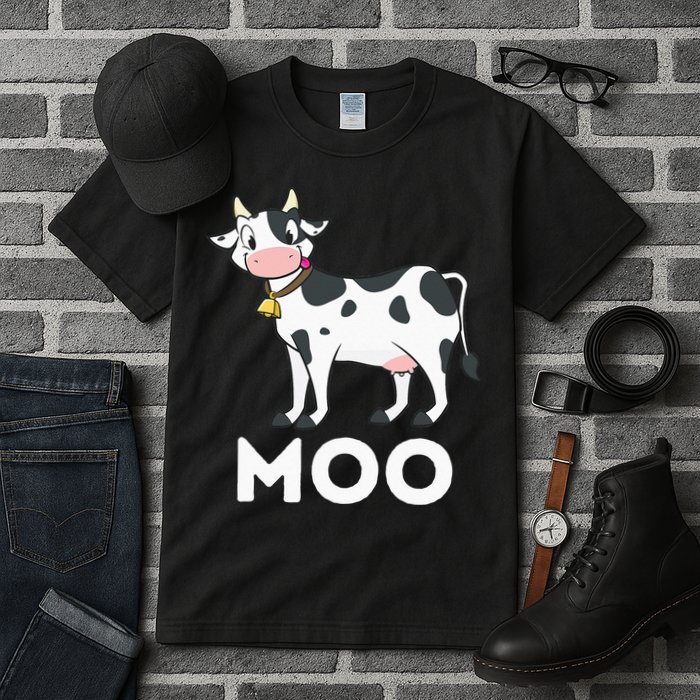 Moo Funny Cow Lover Famer Cattle Ranch Dairy Farming Tall T-Shirt