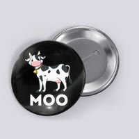 Moo Funny Cow Lover Famer Cattle Ranch Dairy Farming Button