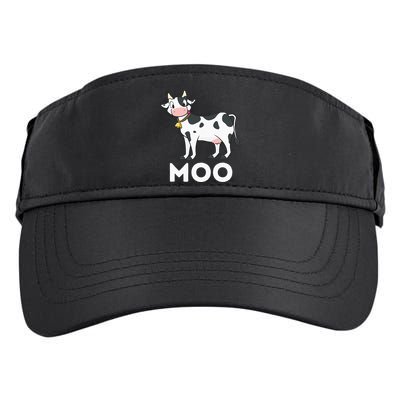 Moo Funny Cow Lover Famer Cattle Ranch Dairy Farming Adult Drive Performance Visor