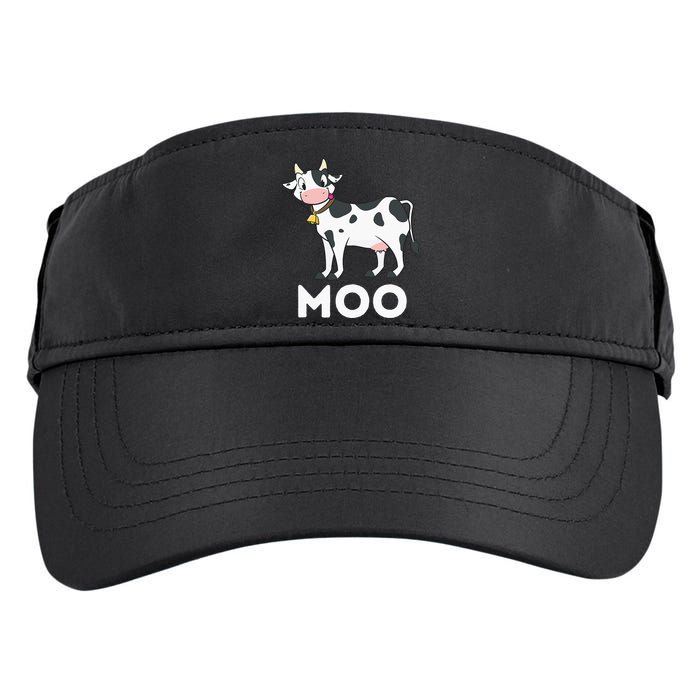 Moo Funny Cow Lover Famer Cattle Ranch Dairy Farming Adult Drive Performance Visor