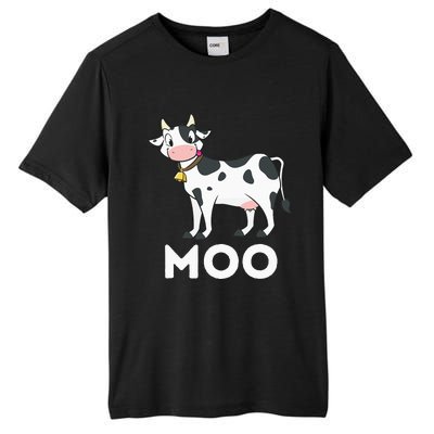 Moo Funny Cow Lover Famer Cattle Ranch Dairy Farming Tall Fusion ChromaSoft Performance T-Shirt