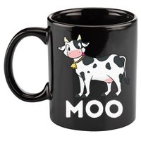 Moo Funny Cow Lover Famer Cattle Ranch Dairy Farming 11oz C Handle Ceramic Mug