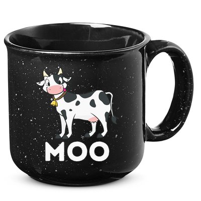 Moo Funny Cow Lover Famer Cattle Ranch Dairy Farming 15oz Campfire Ceramic Mug