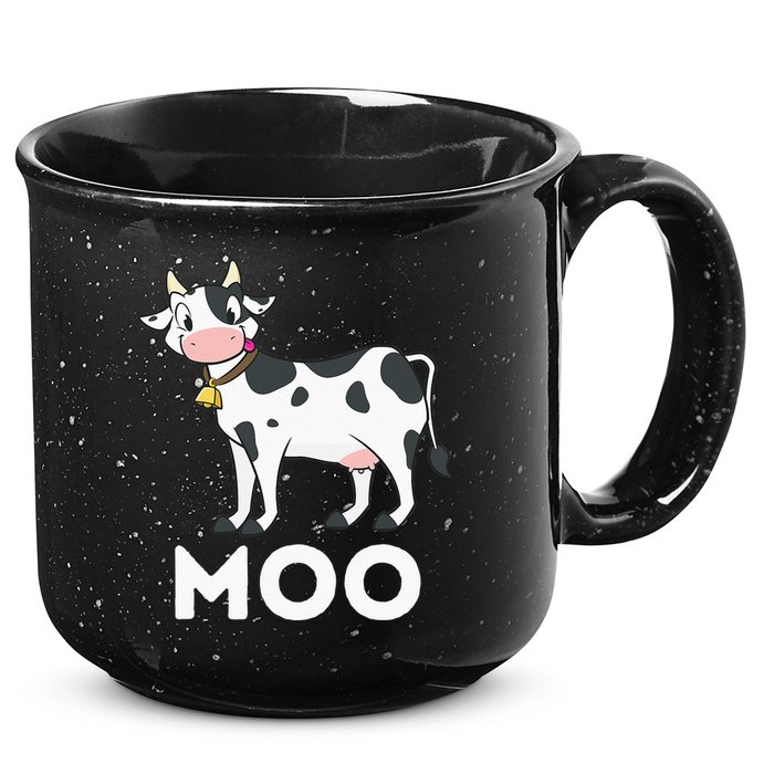 Moo Funny Cow Lover Famer Cattle Ranch Dairy Farming 15oz Campfire Ceramic Mug
