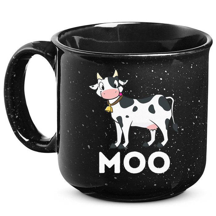 Moo Funny Cow Lover Famer Cattle Ranch Dairy Farming 15oz Campfire Ceramic Mug