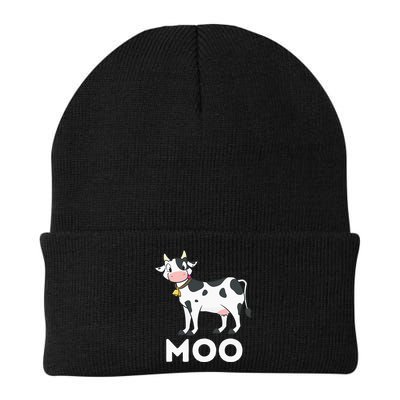 Moo Funny Cow Lover Famer Cattle Ranch Dairy Farming Beanie