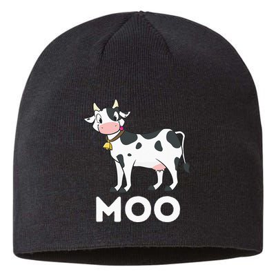 Moo Funny Cow Lover Famer Cattle Ranch Dairy Farming Sustainable Beanie