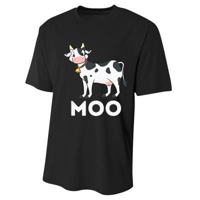 Moo Funny Cow Lover Famer Cattle Ranch Dairy Farming Performance Sprint T-Shirt