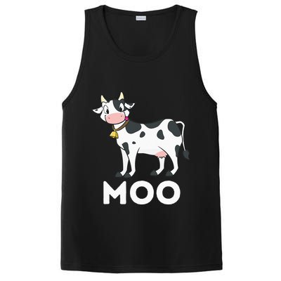 Moo Funny Cow Lover Famer Cattle Ranch Dairy Farming PosiCharge Competitor Tank