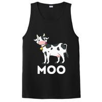 Moo Funny Cow Lover Famer Cattle Ranch Dairy Farming PosiCharge Competitor Tank