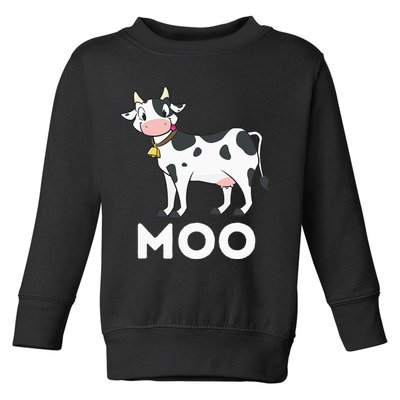 Moo Funny Cow Lover Famer Cattle Ranch Dairy Farming Toddler Sweatshirt