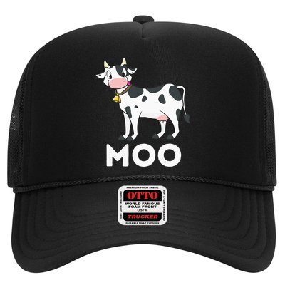 Moo Funny Cow Lover Famer Cattle Ranch Dairy Farming Trucker Hat