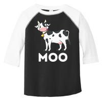 Moo Funny Cow Lover Famer Cattle Ranch Dairy Farming Toddler Fine Jersey T-Shirt
