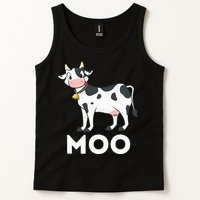 Moo Funny Cow Lover Famer Cattle Ranch Dairy Farming Tank Top