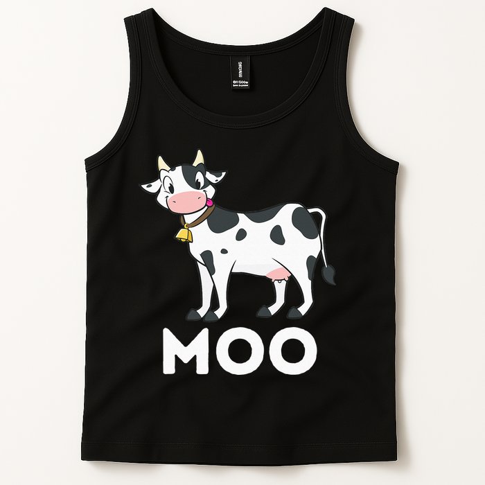 Moo Funny Cow Lover Famer Cattle Ranch Dairy Farming Tank Top