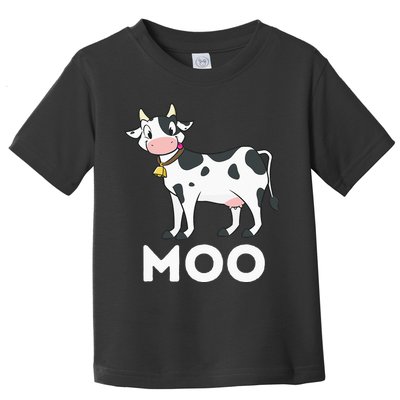 Moo Funny Cow Lover Famer Cattle Ranch Dairy Farming Toddler T-Shirt
