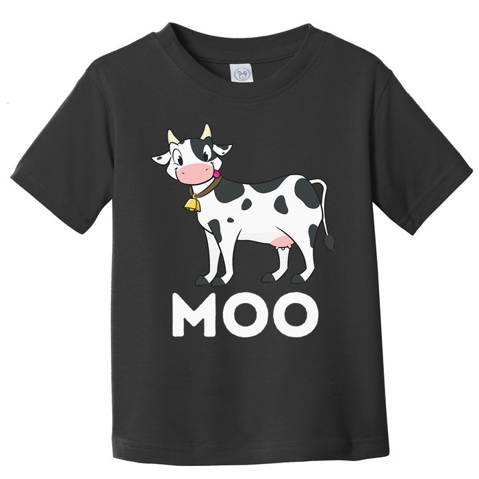 Moo Funny Cow Lover Famer Cattle Ranch Dairy Farming Toddler T-Shirt