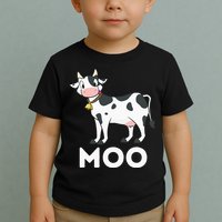 Moo Funny Cow Lover Famer Cattle Ranch Dairy Farming Toddler T-Shirt